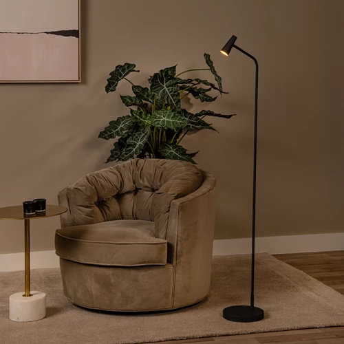 Lucide STIRLING - Rechargeable Floor lamp - Battery pack- LED 3 StepDim - 1x3W 2700K - Black - atmosphere 1
